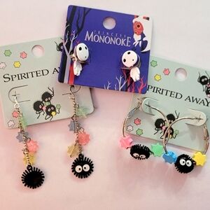 Studio Ghibli Hot Topic Earring Lot Totoro